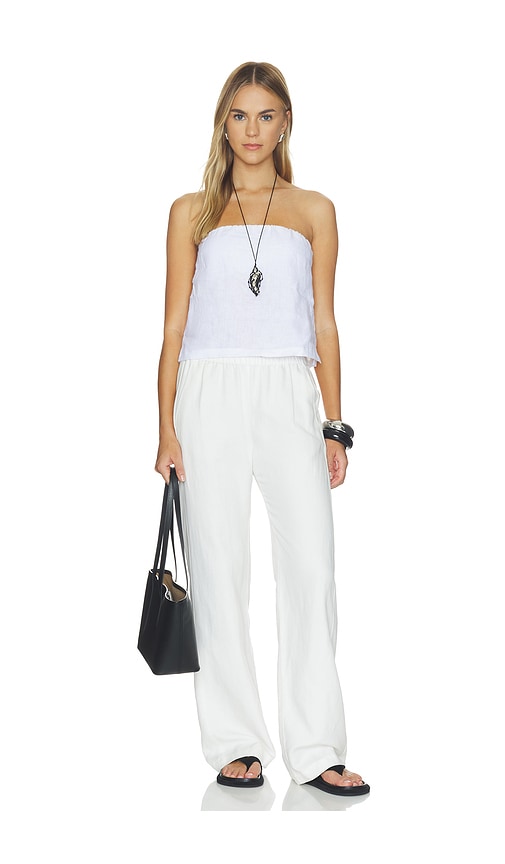 perfectwhitetee Gianna Linen Tube Top | Thumbnail 4