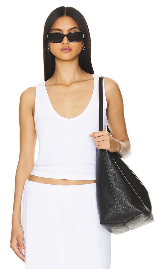 Shop Perfectwhitetee Maria V Neck Blondie Tank Top In White