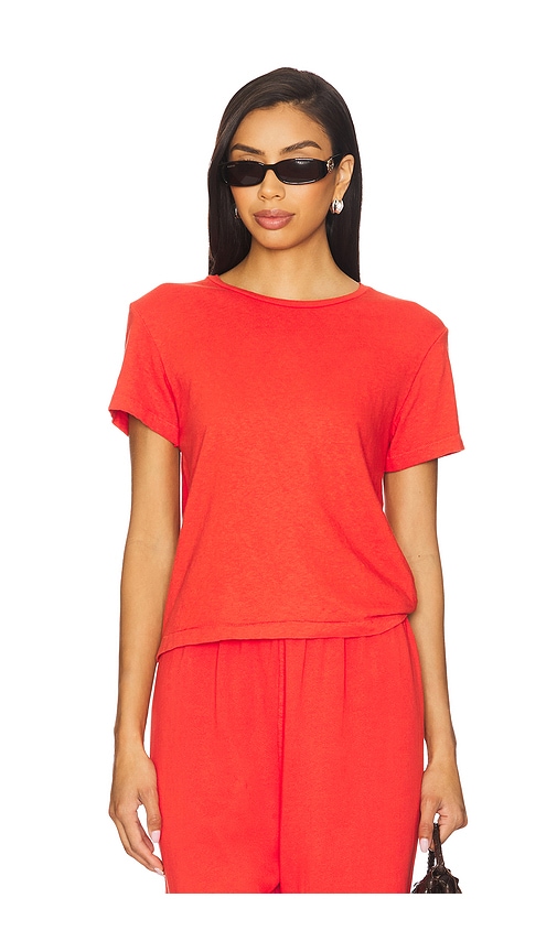 Recycle Cotton Slim Crew Tee in Red. - size L (also in M, S, XS) - perfectwhitetee - Modalova