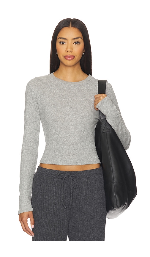Jamie Cotton Long Sleeve Top in Grey. - size L (also in M, S, XL, XS) - perfectwhitetee - Modalova