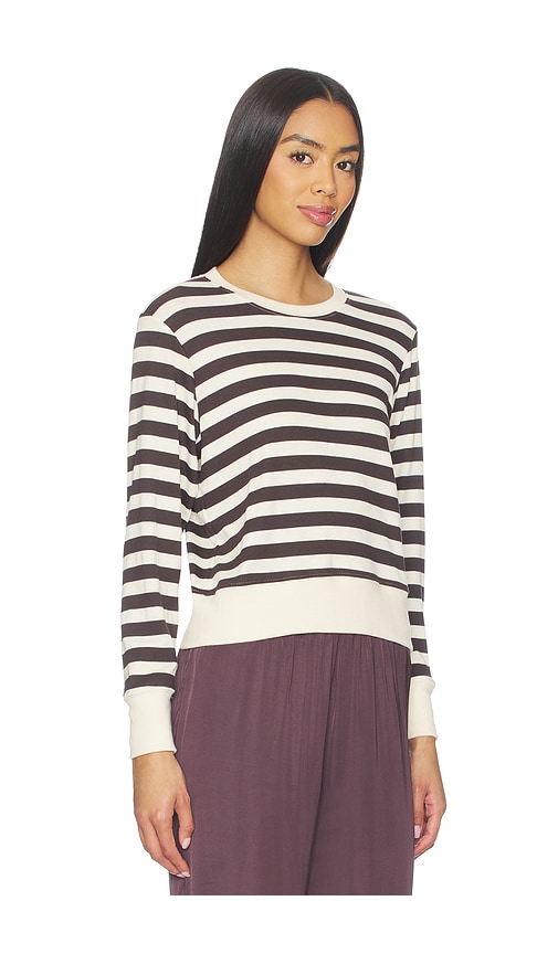 Perfectwhitetee Stef Long Sleeve Top In Multi