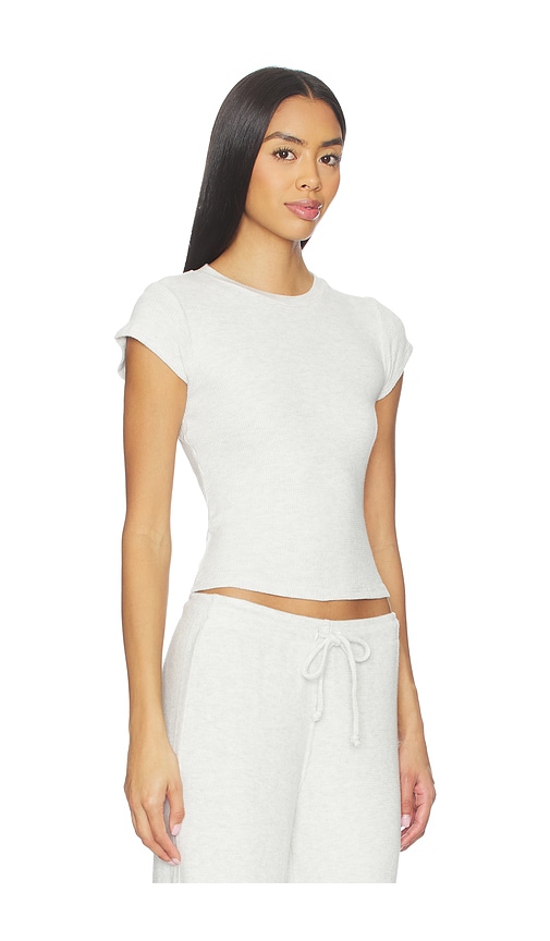 Perfectwhitetee Mindy Waffle Short Sleeve Tee In White