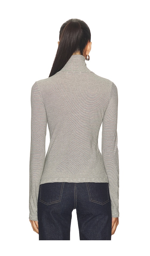  Perfectwhitetee Jersey De Cuello Alto De Rayas Cindy En Color Negro, Blanco Talla M  (también En S). 