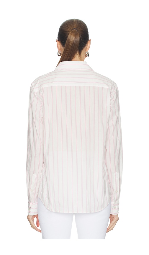 Perfectwhitetee Camisa De Popelina De Corte Ajustado Con Botones En Color Blanco, Rosado Talla L  (también En M, S, Xl, Xs). 