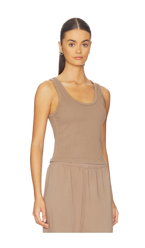  Perfectwhitetee Camiseta De Tirantes Estructurada De Canalé, Compatible Con Sujetador En Color Marrón Talla M  (también En S, Xs). 