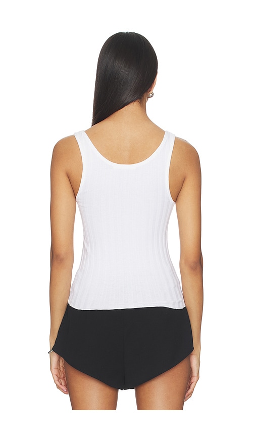  Perfectwhitetee Top De Punto Acanalado Sin Mangas Poorboy En Color Blanco Talla L  (también En M, S, Xl, Xs). 