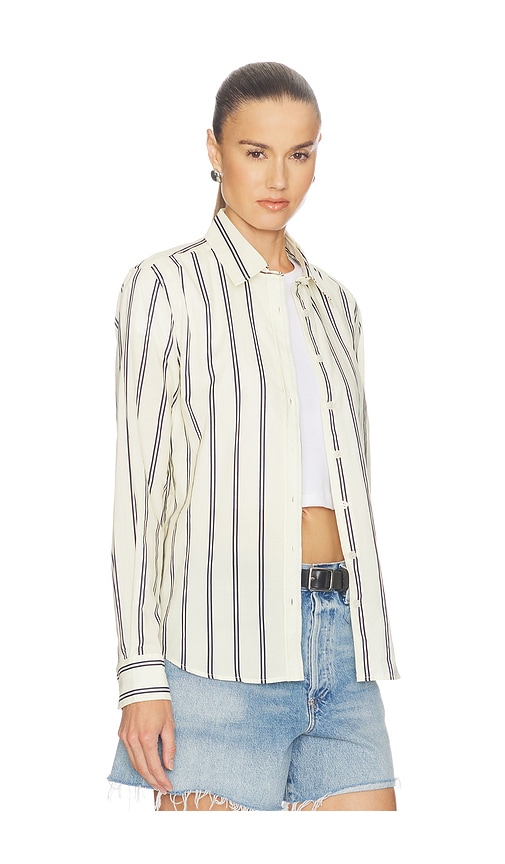 Perfectwhitetee Cotton Poplin Slim Fit Button Down In Multi