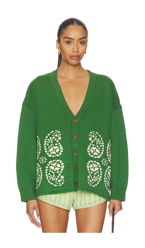 Found Paisley Jacquard Cardigan