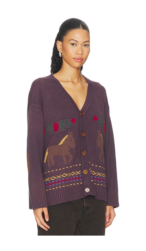  Found Cardigan Horse In Purple. Größe Xs. Also In S, M, L, Xl/1x. 