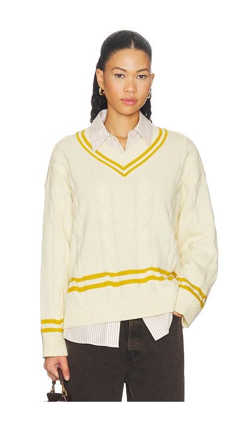 Found Cricket V Neck Sweater In Yellow