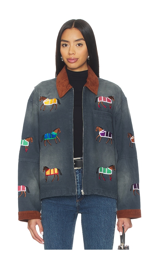 Found Lariat Horse Embroidered Work Jacket