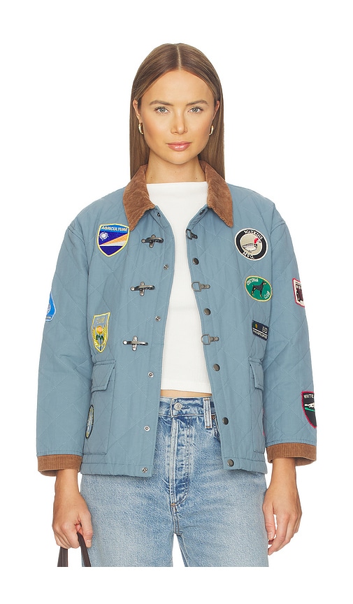 Found Farmstead Quilt Patch Jacket In Blue