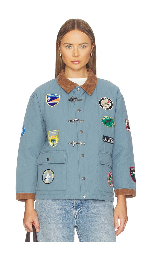 Found Farmstead Quilt Patch Jacket In Blue