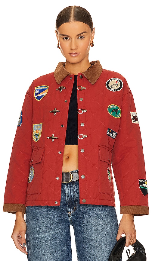 Found Quilt Patch Jacket in Red | REVOLVE