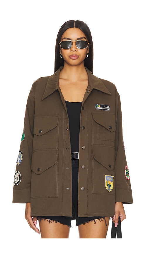 Found Multi Patch Work Jacket in Mocha