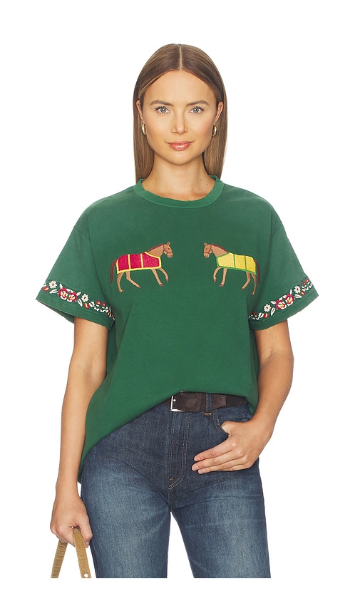 Found Embroidered Horse Equine Tee