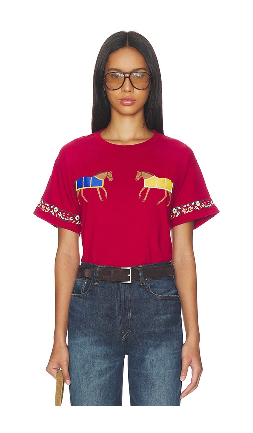 Found Embroidered Horse Equine Tee