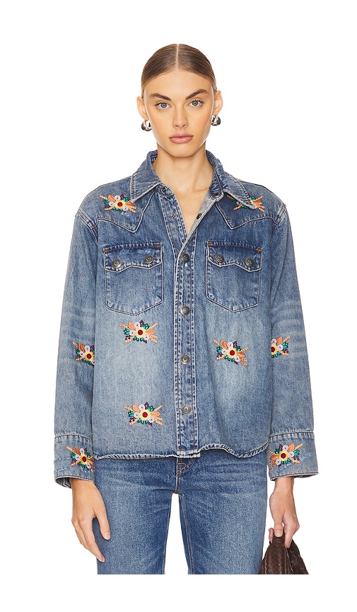 Shop Found X Revolve Button Up Shirt In Denim