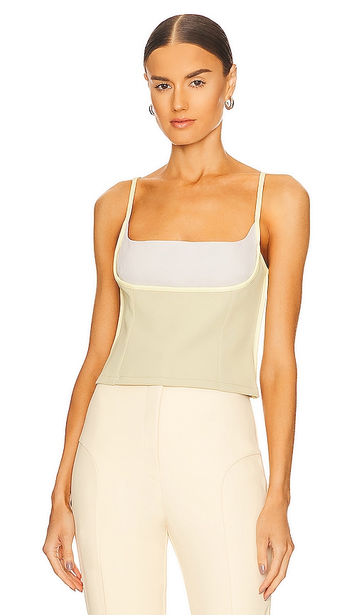 Paris Georgia Florian Singlet in Mist, Lime, & Stone
