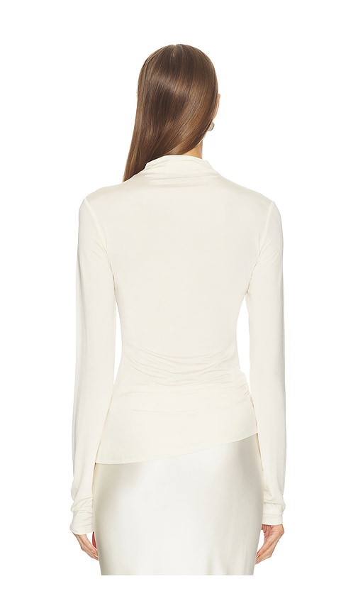  Paris Georgia Asymmetrisches Langarmshirt In Cream. Größe Xs. Also In S, M. 