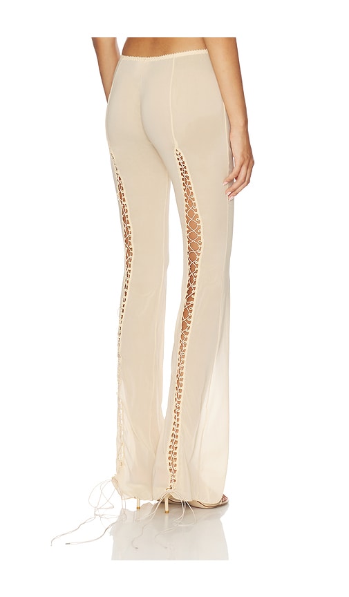 POSTER GIRL Lace Up Pant in Beige