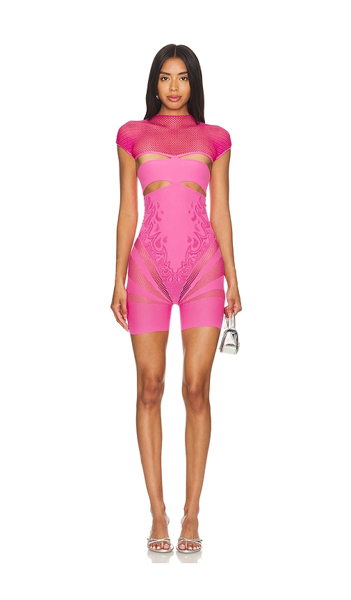 Poster Girl Pollard Playsuit in Pink