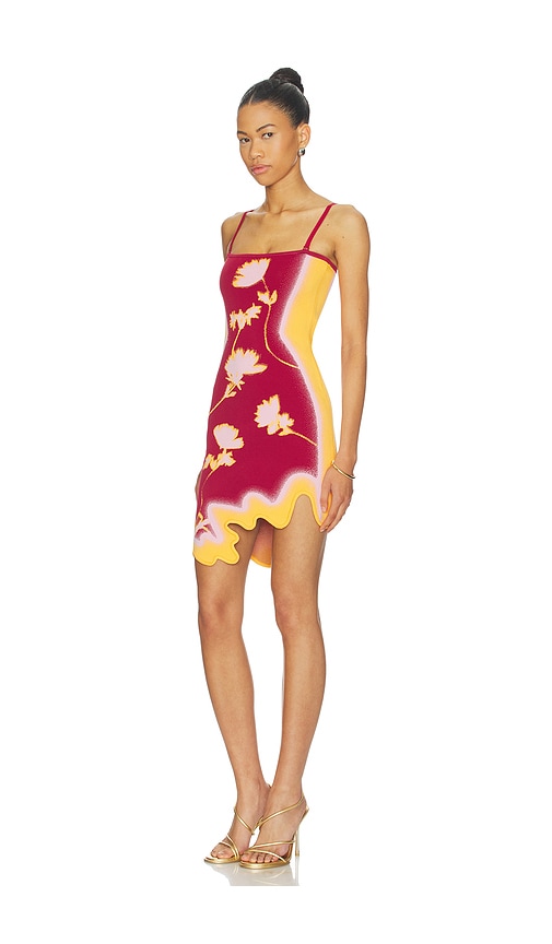  Ph5 Kleid Lyndon Wavy Mini In Burgundy,orange. Größe Xs. Also In S, M, Xl. 