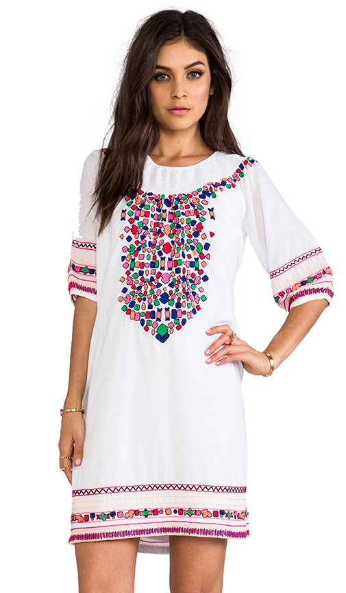 Embroidered Off The Shoulder Dress
