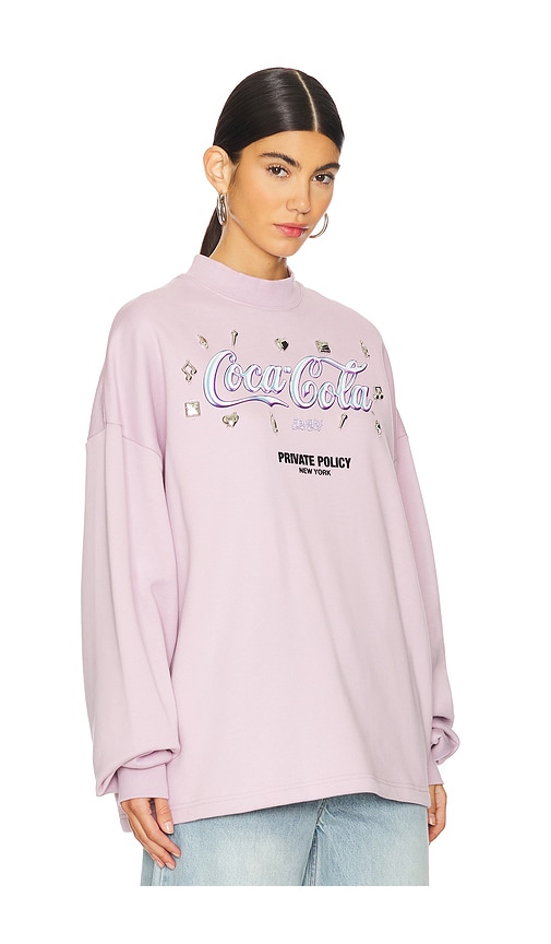 Shop Private Policy Silver Charm Sweatshirt In Lilac