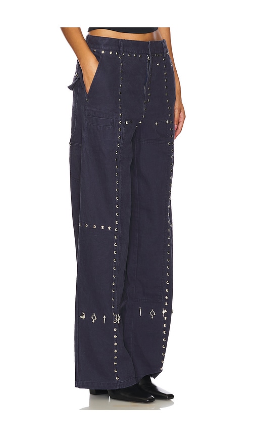 Shop Private Policy Rodeo Studs Pants In 네이비