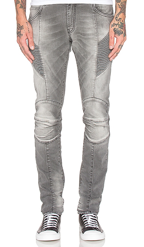 pierre balmain biker jeans