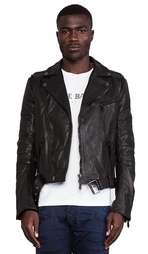 Pierre Balmain Leather Jacket in Black | REVOLVE