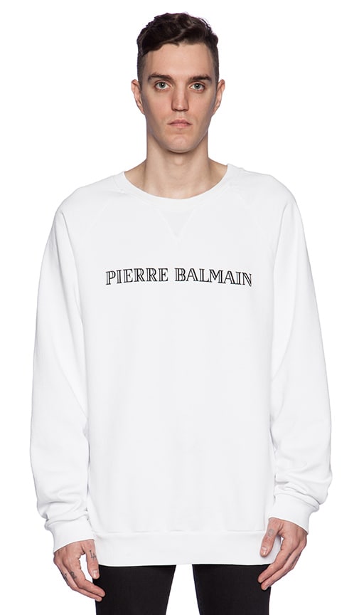 Balmain Sweatshirt in White | REVOLVE