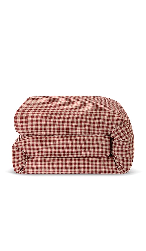 Piglet in Bed Gingham 100% Linen Duvet Cover Piglet in Bed
