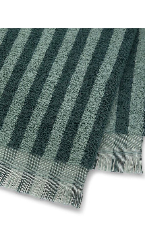  Piglet In Bed Handtuch Pembroke Stripe Hand Towel In Dark Green. 