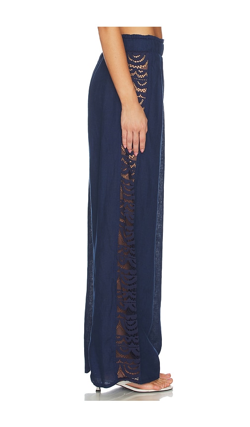  Pq Hose Mit Weitem Bein Und Spitze Jace In Navy. Größe S. Also In M, L. 