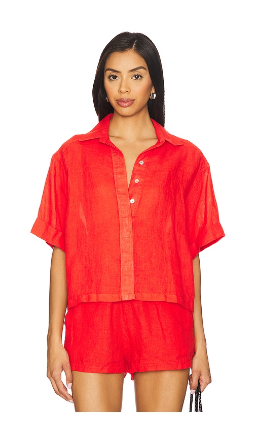 Linen Top in Red. - size M/L (also in XS/S) - PQ - Modalova
