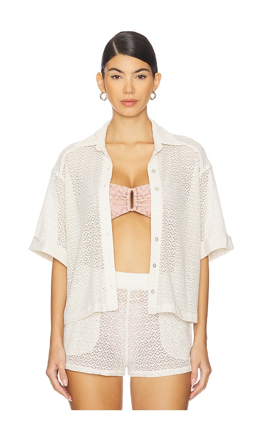Pq Blake Button Up Top In White