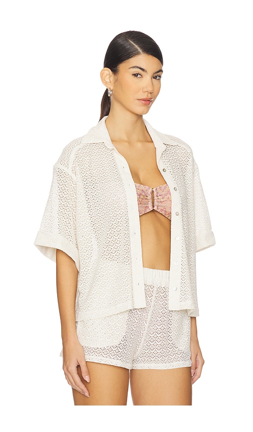 Pq Blake Button Up Top In White