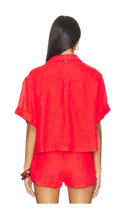  Pq Linen Button Up Top In Red. Size Xs/s. Also In M/l. 