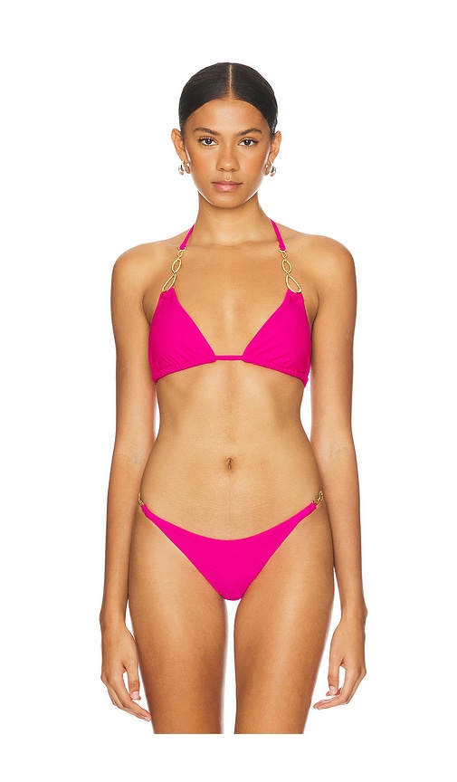 Pq Mara Triangle Bikini Top In Pink