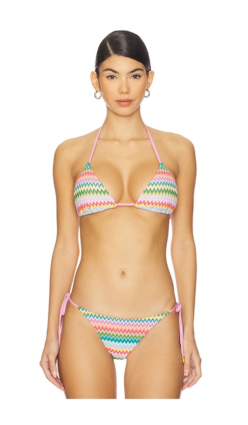 Pq Triangle Bikini Top In Multi