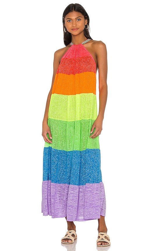 Pitusa Popsicle Halter Dress in Rainbow REVOLVE