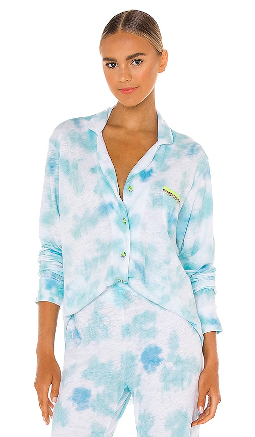 Misty Blue PJ Top