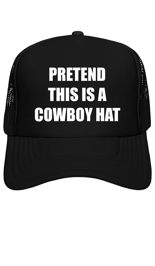 X Revolve Cowboy Trucker Hat in Black