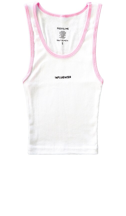 PIZZASLIME X Revolve Micro-Influencer Tank in White