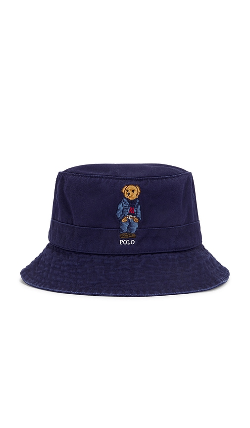 Polo Ralph Lauren Bear Loft Bucket Hat In Blue