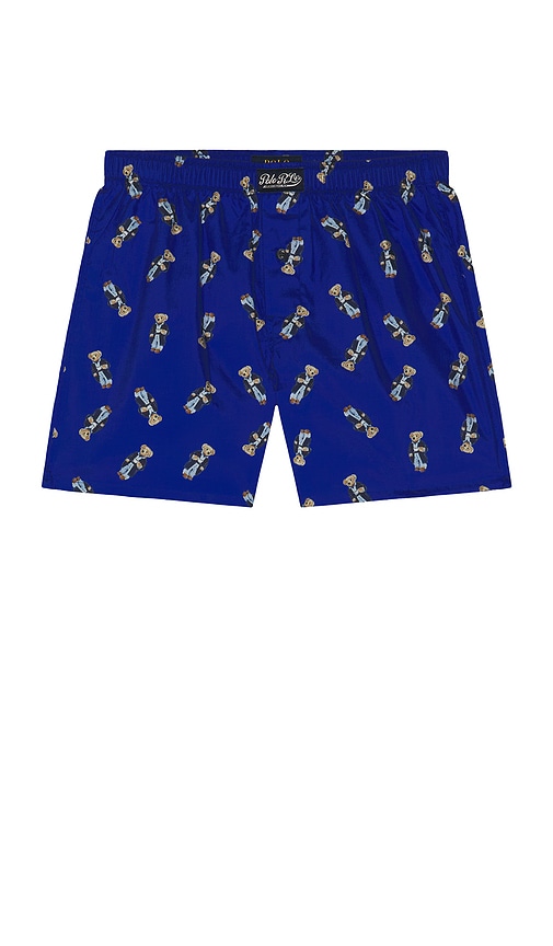 Polo Ralph Lauren Woven Boxer With Bear Print In Animal Print