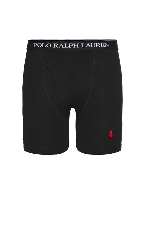 Polo Ralph Lauren 3 Pack Trunks In Black With Logo Waistband