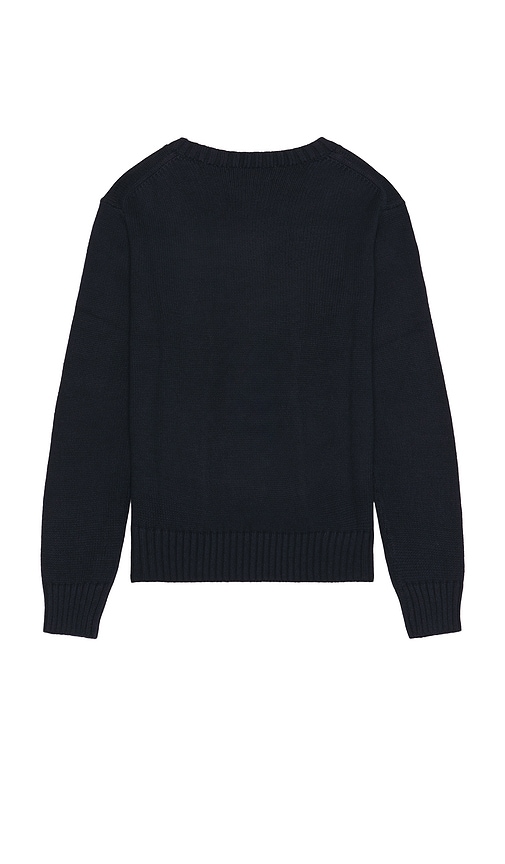 Shop Polo Ralph Lauren Long Sleeve Bear Pullover Sweater In Navy